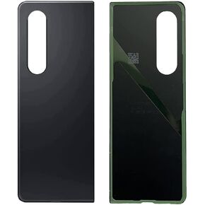 بديل الزجاج الخلفي لهاتف Samsung Galaxy Z Fold 3، غطاء خلفي زجاجي للباب مع عدسة الكاميرا والأشرطة المثبتة مسبقًا + الأدوات باللون الأسود in Kuwait