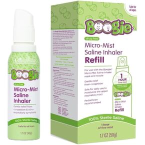 Boogie Micro-Mist Saline Inhaler Refill, 2.8oz Unscented - Pack of 1