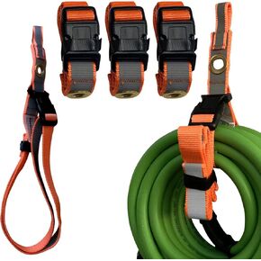 MULTUS Adjustable Storage Straps for Hanging 3 Pack, Heavy Duty Extension Cord Wrap Keeper, Reflective Buckle Snap Storage Strap for Cables, Tools, Hoses, Garage, RV, Wall Organization
