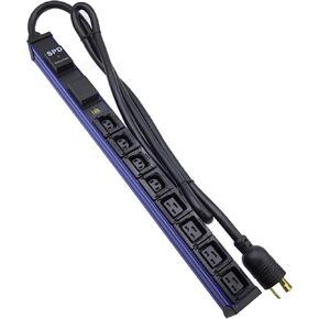 PDU Standard Power Board L6-30P Plug 8 Outlets red Anti Electric Shock Module Voltage and Current Display Instrument Aluminum Alloy housing