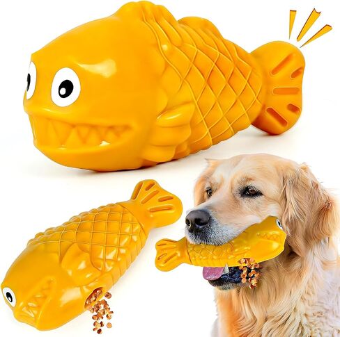 Dog Chew Toys for Aggressive Chewers, Dog Treat Dispenser Puzzle Toys for Large Dogs, Durable Nylon Dog Toys to Keep Them Busy, Interactive Squeaky Dog Toys for Medium/Large Breeds in Saudi Arabia