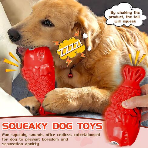 Dog Chew Toys for Aggressive Chewers, Dog Treat Dispenser Puzzle Toys for Large Dogs, Durable Nylon Dog Toys to Keep Them Busy, Interactive Squeaky Dog Toys for Medium/Large Breeds in Saudi Arabia