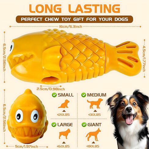 Dog Chew Toys for Aggressive Chewers, Dog Treat Dispenser Puzzle Toys for Large Dogs, Durable Nylon Dog Toys to Keep Them Busy, Interactive Squeaky Dog Toys for Medium/Large Breeds in Saudi Arabia
