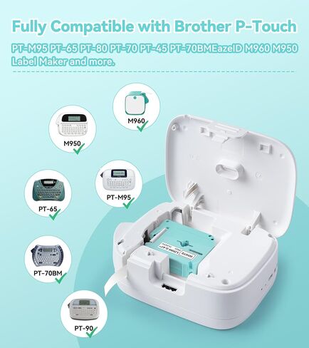 M-K131 Clear Tape Compatible with Brother M Tape Clear MK131 M-131 for Brother Ptouch PT-M95 PT-90 PT-70 PT-65 PT-85 PT-45 Label Maker Refills, 12mm 0.47inch 4-Pack in Kuwait