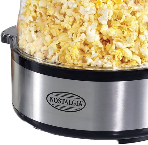 Nostalgia Classic Electric Stirring Popcorn Maker, Makes 8 Cups, Large Lid Doubles as Serving Bowl, Quick Heat Technology, for Kettle Corn and Roasted Nuts, Black in Kuwait
