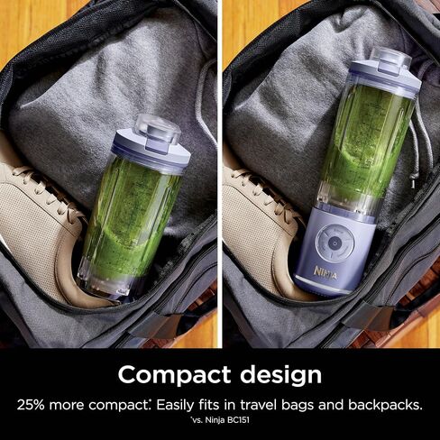 Ninja Blast Max, Portable Blender + Twist & Go, Personal Blender, Ninja Blender, Smoothie, Blend, Ice Crush, 3 Programs, Cordless, 22oz removable Vessel, Dishwasher Safe, Leakproof, Sea Glass, BC251MT in Saudi Arabia