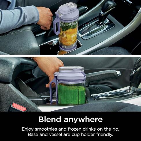 Ninja Blast Max, Portable Blender + Twist & Go, Personal Blender, Ninja Blender, Smoothie, Blend, Ice Crush, 3 Programs, Cordless, 22oz removable Vessel, Dishwasher Safe, Leakproof, Sea Glass, BC251MT in Saudi Arabia