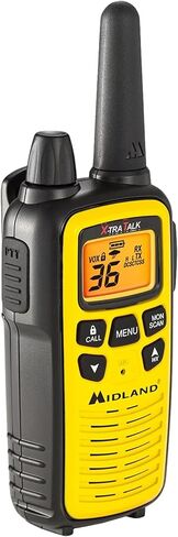 Midland LXT630X3VP3 FRS Walkie Talkies - Long Range 36-Channel Two-Way Radios, NOAA Weather Alerts (3-Pack, Yellow - Black) | Up to 30 Mile Range Walkie Talkie, 36 Channels, 121 Privacy Codes, NOAA Weather Scan + Alert in Saudi Arabia