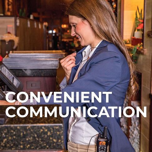 Midland – LXT600BBX6 Gang Charger Business Radio Walkie Talkie with Ear Piece - Small, Lightweight - Security Restaurants Retail Cafes - Two Way Radio with Charging Base- Rechargeable- 6 Units in Saudi Arabia