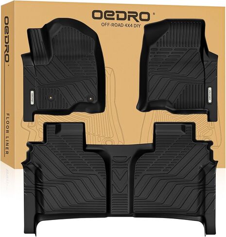 حصيرة سرير شاحنة OEDRO مناسبة لـ 2019-2024 Chevy Silverado 1500 GMC Sierra 1500 5.8FT، بطانة شحن TPE مناسبة لجميع الأحوال الجوية، ملحقات Chevy Silverado/Sierra 1500 شديدة التحمل، سوداء in Kuwait