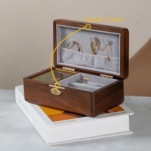 ديكور ذهبي، صندوق موسيقى You Are My Sunshine Music Box، هدايا مجوهرات عباد الشمس، صندوق مجوهرات لغرفة المراقبة والزجاج والكريستال مع خطافات قلادة، أفكر فيك، هدايا أمي، هدايا عيد الميلاد السنوية in Saudi Arabia
