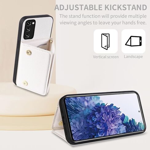 Phone Case for Samsung Galaxy S20 FE 5G 6.5inch Wallet Cover with Crossbody Shoulder Strap and Leather Credit Card Holder Pocket Slim S 20 EF UW S20FE5G S20FE 20S S2O Fan Edition 4G G5 Red in Saudi Arabia