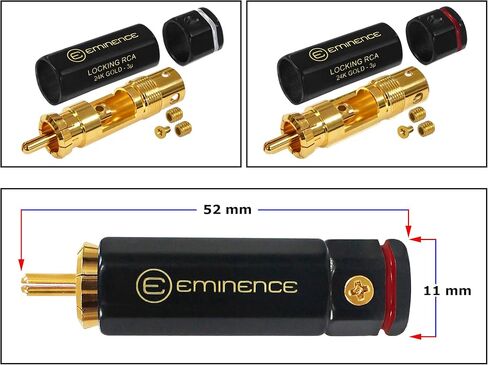WORLDS BEST CABLES 2 Foot RCA Cable Pair - Canare L-4E6S, Star Quad, Audio Interconnect Cable with Premium Gold Plated Locking RCA Connectors - Directional - Custom Made in Saudi Arabia