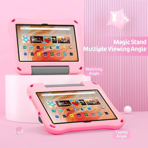 Case for 10 inch Tablet 2023&2021 - Riaour Shockproof Case Cover with Handle Stand for 2023 10 inch Tablet,(Incompatible with iPad Samsung 10 inch Tablet) (Light Pink) in Saudi Arabia