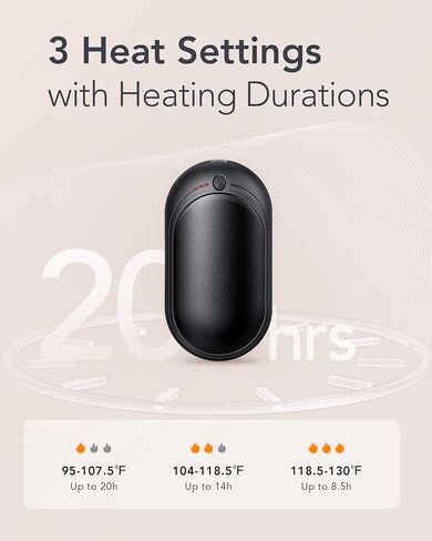 Hand Warmers Rechargeable, VEGER 2 Pack Electric Rechargeable Hand Warmers, Portable Pocket Heater for Christmas, Indoor, Outdoor, Sports, Winter Essentials, Cold Days Must Have in Saudi Arabia