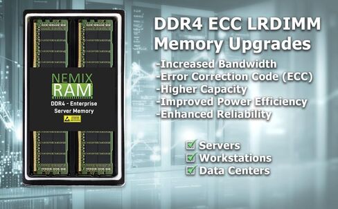 NEMIX RAM 512GB (8X64GB) DDR4 2666MHZ PC4-21300 4Rx4 1.2V 288-PIN ECC LRDIMM Load Reduced Server Memory KIT in Saudi Arabia