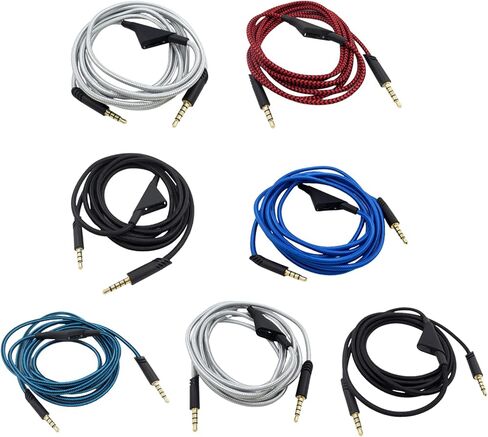 كابل سماعة رأس بديل لسلك سماعة الألعاب Astro A10 A40 A30 مع سلك سماعة رأس عجلة التحكم في مستوى الصوت، 2 متر، لون أسود in Saudi Arabia