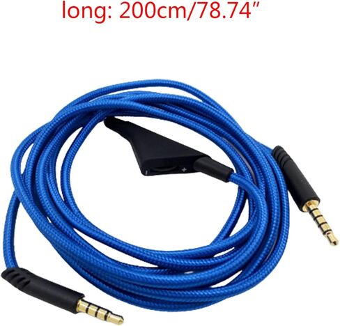 كابل سماعة رأس بديل لسلك سماعة الألعاب Astro A10 A40 A30 مع سلك سماعة رأس عجلة التحكم في مستوى الصوت، 2 متر، لون أسود in Saudi Arabia
