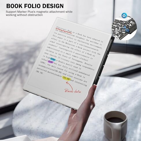 MoKo Case for Remarkable Paper Pro 2024 11.8", Lightweight Ultra-Thin Magnetic Case with Wide Pen Protective Clasp, Auto Sleep/Wake for Remarkable Pro 11.8", Black Notebook in Kuwait
