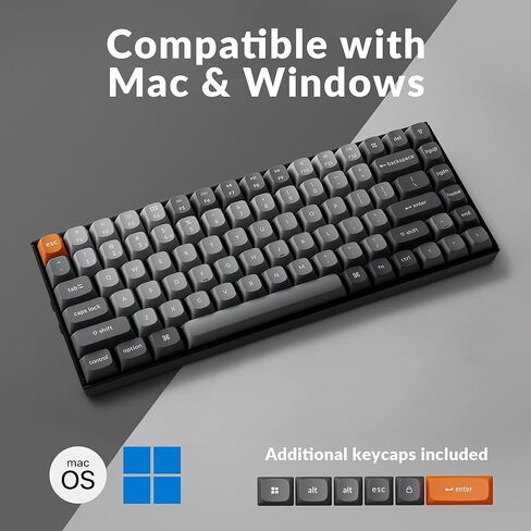 Keychron K2 Max QMK/VIA 2.4 GHz & Bluetooth Wireless Custom Mechanical Keyboard for Mac/Windows/Linux, 75% Layout Keyboard RGB Backlight Brown Switch - Black in Saudi Arabia