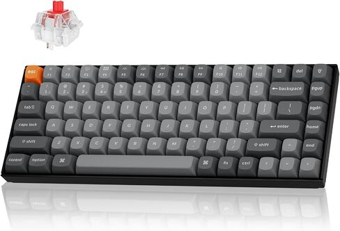 Keychron K2 Max QMK/VIA 2.4 GHz & Bluetooth Wireless Custom Mechanical Keyboard for Mac/Windows/Linux, 75% Layout Keyboard RGB Backlight Brown Switch - Black in Saudi Arabia