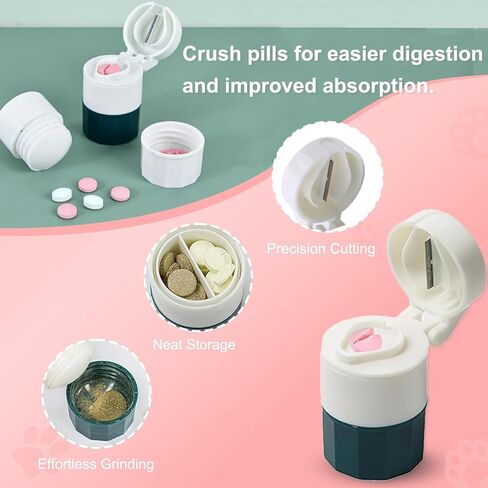 Kitten Bottle Feeding Kit – Includes Kitten Bottle, Liquid Syringe, Cat Pill Shooter, Pill Grinder, and Reusable Silicone Nipple – Ideal for Hand-Feeding Liquids, Solids, and Powders to Small Pets in Saudi Arabia