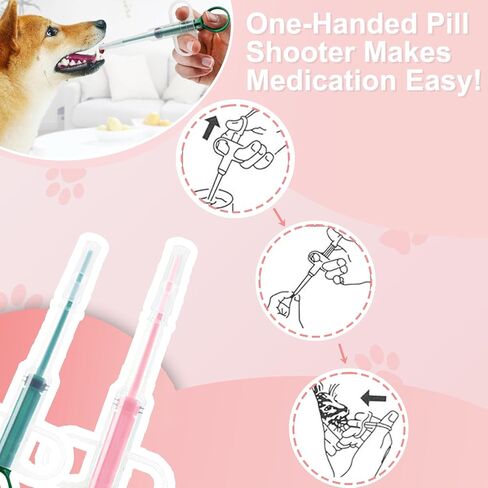 Kitten Bottle Feeding Kit – Includes Kitten Bottle, Liquid Syringe, Cat Pill Shooter, Pill Grinder, and Reusable Silicone Nipple – Ideal for Hand-Feeding Liquids, Solids, and Powders to Small Pets in Saudi Arabia