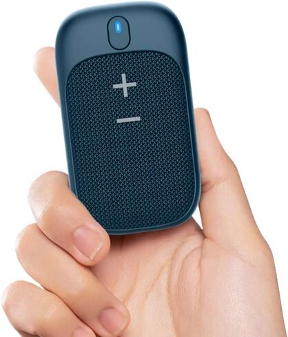 Wearable Bluetooth Speaker - IPX5 Water-Resistant - Clip-On Mini Wireless Portable Speakers - Built-in Mic for Hands-Free Music and Calls - Up to 18 Hours Battery Life (Blue) in Saudi Arabia