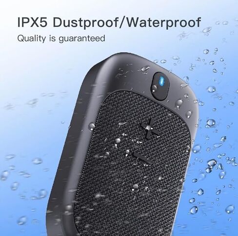 Wearable Bluetooth Speaker - IPX5 Water-Resistant - Clip-On Mini Wireless Portable Speakers - Built-in Mic for Hands-Free Music and Calls - Up to 18 Hours Battery Life (Blue) in Saudi Arabia