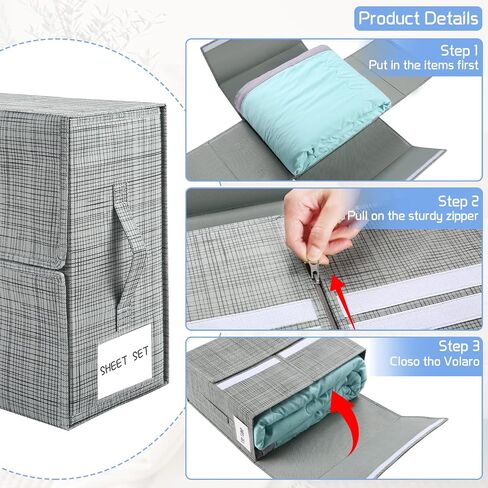 2 Pack Bed Sheet Organizers and Storage Foldable Linen Closet Organizer (15 x 12.6 x 4.7) in Saudi Arabia