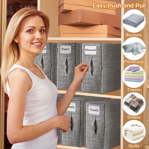 2 Pack Bed Sheet Organizers and Storage Foldable Linen Closet Organizer (15 x 12.6 x 4.7) in Saudi Arabia