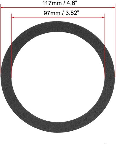 uxcell Black 4.5 Inch EVA Foam Speaker Edge Surround Rings Replacement Parts for Speaker Repair or DIY 2Pcs in Saudi Arabia
