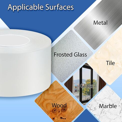 Air Conditioner Window Weather Sealing Tape 2 Inch x 33 FT Weather Stripping Residue-Free Clear Window Insulation Caulk Tape for Doors Windows and Shower Glass Gaps Bathroom in Saudi Arabia