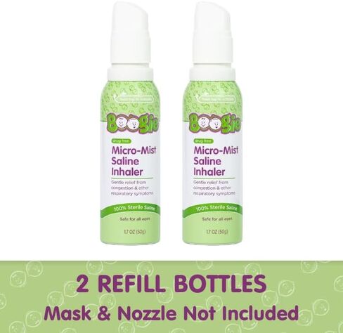 Boogie Micro-Mist Saline Inhaler Refill, 2.8oz Unscented - Pack of 1 in Saudi Arabia