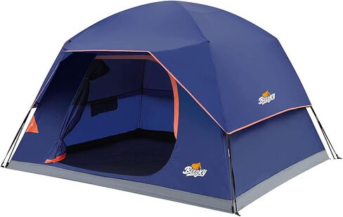 Tent 6-Person Camping Tents, Waterproof Windproof Family Tent with Removable Top Rainfly for Outdoors, Picnic, Friends, Large Mesh Windows, Easy Set Up, Carry Bag in Saudi Arabia