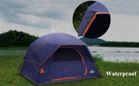Tent 6-Person Camping Tents, Waterproof Windproof Family Tent with Removable Top Rainfly for Outdoors, Picnic, Friends, Large Mesh Windows, Easy Set Up, Carry Bag in Saudi Arabia