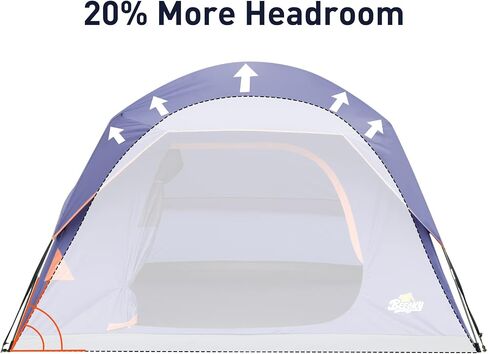 Tent 6-Person Camping Tents, Waterproof Windproof Family Tent with Removable Top Rainfly for Outdoors, Picnic, Friends, Large Mesh Windows, Easy Set Up, Carry Bag in Saudi Arabia