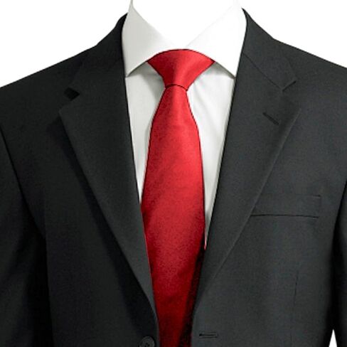 Vintava Men's Solid Color Ties Classic 3.15" (8CM) Necktie Black Ties for Men Business and Wedding Party in Saudi Arabia