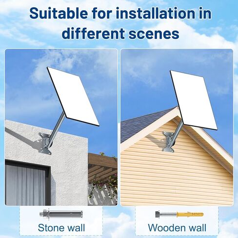 Starlink Mount for Gen 3, Adjustable 18-Inch Wall/Roof Mount Compatible with V3 Starlink Standard Dish, Starlink Mounting Kit with Gen 3 Pipe Adapter for Starlink Internet Kit Satellite in Saudi Arabia