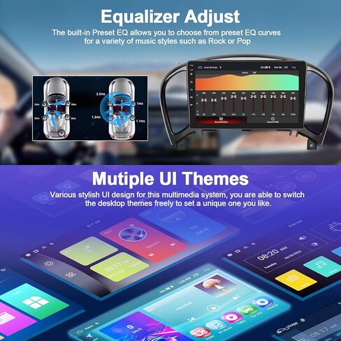 2G + 64G راديو السيارة ستيريو لنيسان جوك 2011-2014 مع CarPlay اللاسلكي Android Auto 9 "شاشة لمس راديو Android 13 ستيريو السيارة مع بلوتوث واي فاي FM نظام تحديد المواقع والملاحة كاميرا احتياطية رئيس وحدة in Saudi Arabia