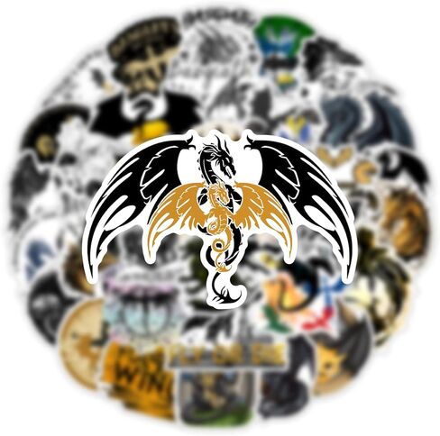 Fourth Wing Stickers for Water Bottle, Laptop, Phone, 60 PCS Waterproof Vinyl Stickers Laptop Phone Party Decor Favors. (D 2) in Saudi Arabia