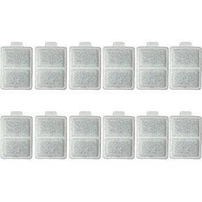 12 Packs Nispira Replacement Small Water Filter Compatible With Whisker City Automatic Pet Fountain For Cat Dog Size 2.75" x 1.75"