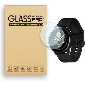 [2 Pack] Screen Protector Designed for Samsung Galaxy Watch Active (40mm), High Definition Tempered Film, 9H Hardness, Anti-scratch, Touch Sensitive, Drop-protection