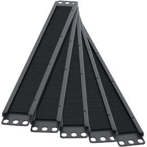 1U Brush Panel Horizontal Grommet Strip Server Rack Cable Management Panel by CableRack (5-Pack)