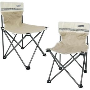 Portable Camping Chairs, Teenagers Lightweight Folding Camp Chair, Dark Moss Green Backpacking Collapsible Outdoor for Outside Beach Hiking Fishing Picnic Lawn Soccer (2 Pack Dark Moss)