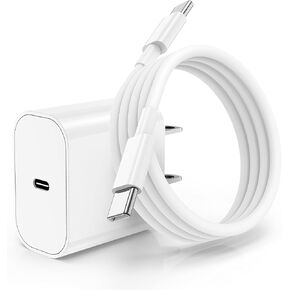 iPhone 16 15 Charger Fast Charging, 10ft USB C to C Cable Cord Long and 20W USB C Charger for iPhone 16/16 Pro/16 Pro Max/15/15 Plus/15 Pro/15 Pro Max/iPad, USB C Wall Plug Power Adapter Cube Brick