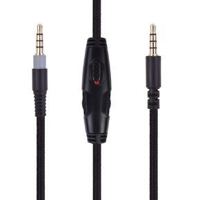 Replacement Audio Cable Compatible with Kingston Hyperx Cloud Mix/Alpha Gaming Headset, Volume Control Inline Mute, Detachable/Removable 3.5mm Audio Aux Cord Wire (Red)