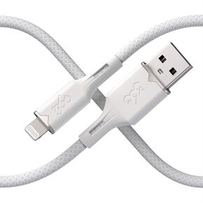 360 Electrical Fluid USB-A to Lightning Charger Cable, Mfi Certified Charger for Apple iPhone 14 13 12 11 X, iPad, 5 Foot, Powder
