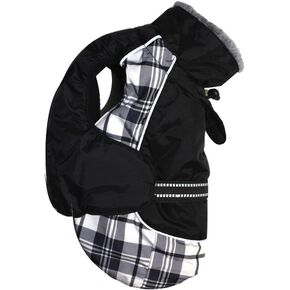 DroolingDog Dog Coats for Small Medium Dogs Winter Jacket Outdoor Stylish Clothes with Nylon Waterproof Material and 100% Polyester Fleece Lining, Blue, Small