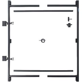 Adjust A Gate Steel Frame Gate Adjustable Building Kit for Doorway and Driveway, 60 to 96 Inches Wide and 6 Inches High, 3 Pack